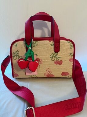 Red Cherry Accent Women’s Satchel Bag